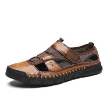 Load image into Gallery viewer, Men Comfy Flat Heel Summer Leather Sandals